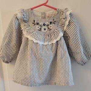 Catherine Malandrino Baby Girl Striped Blouse. 18 Months
